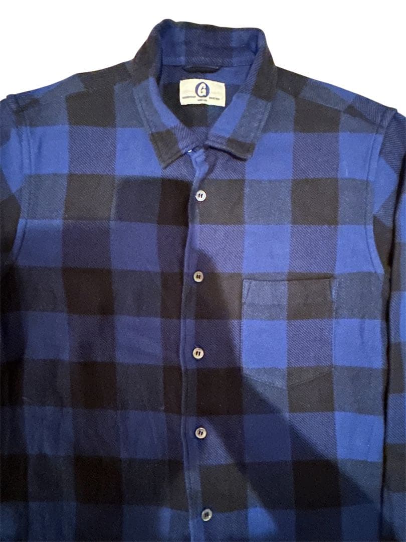 GOODENOUGH ブロックチェックネルシャツ ラインネル - メルカリ