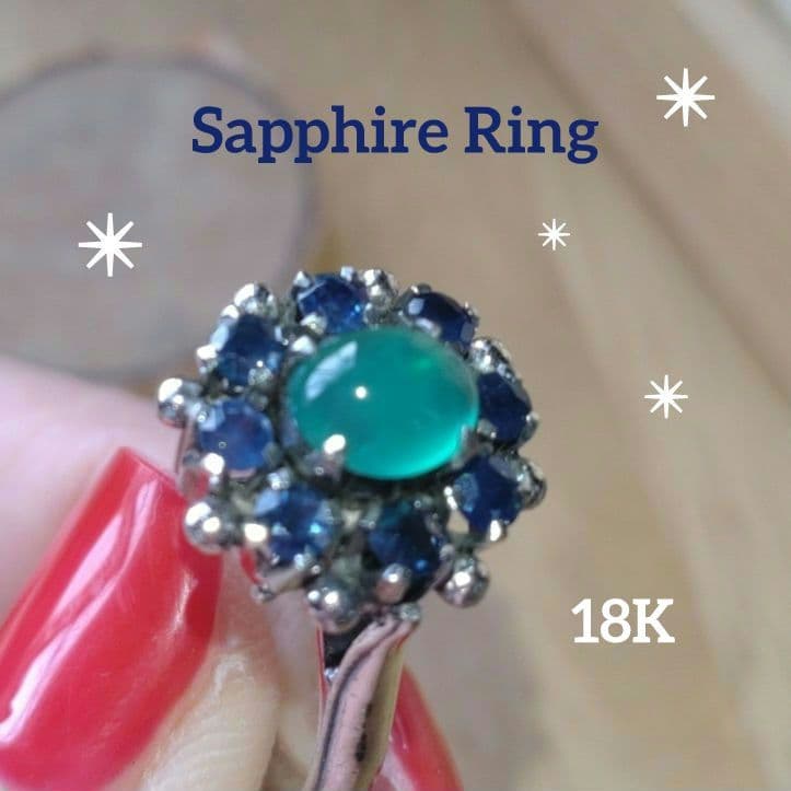 天然サファイア リング 14号 18K シルバーカラー ファッションリング 楽天市場】【ポイント5倍中 3/11 1:59迄】サファイアのリング 天然石