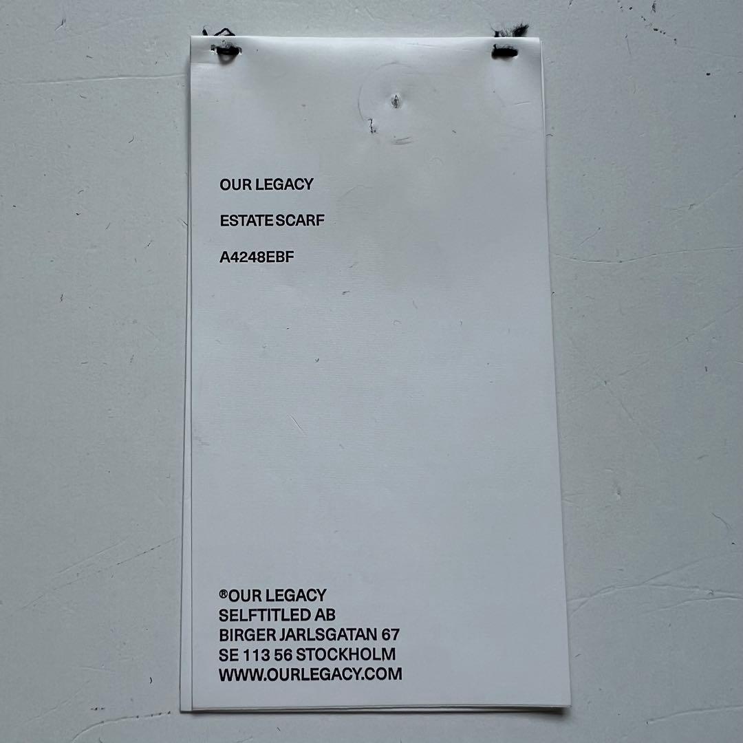 モーガン 着用】OUR LEGACY 24AW マフラー 極美品 - メルカリ