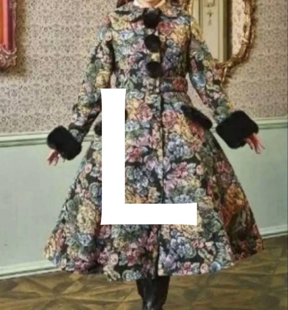 3月価格】ノエルドメモワール ゴブラン ファーコート 黒 しまむら くる