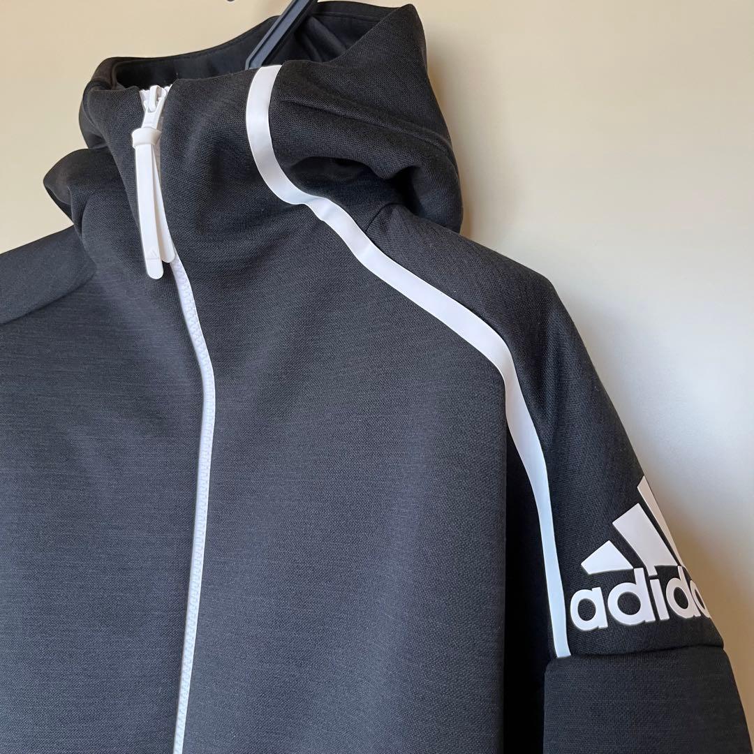 アディダス Z.N.E. パーカー ジップアップ ヘザーブラック XS - メルカリ