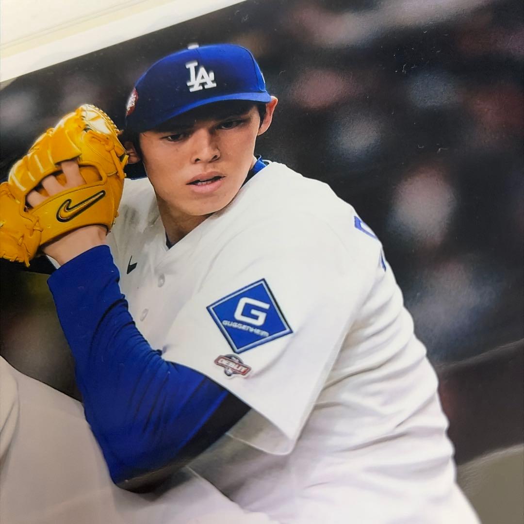 メジャーリーグ 佐々木朗希 直筆サイン入りフォト ロスアンゼルス