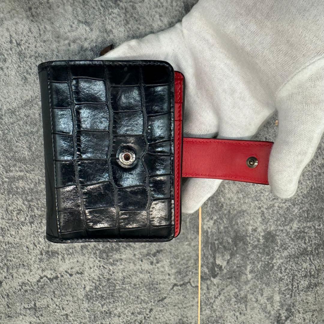 美品 希少✨ クリスチャンルブタン パロマ クロコ 二つ折り財布 レザー