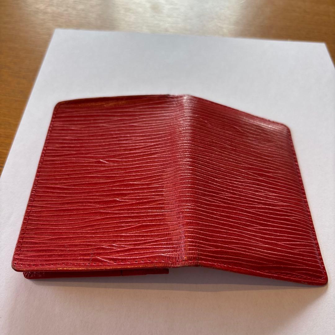 希少 LOUIS VUITTON 赤 レザー 名刺入れ 1980年代 - メルカリ
