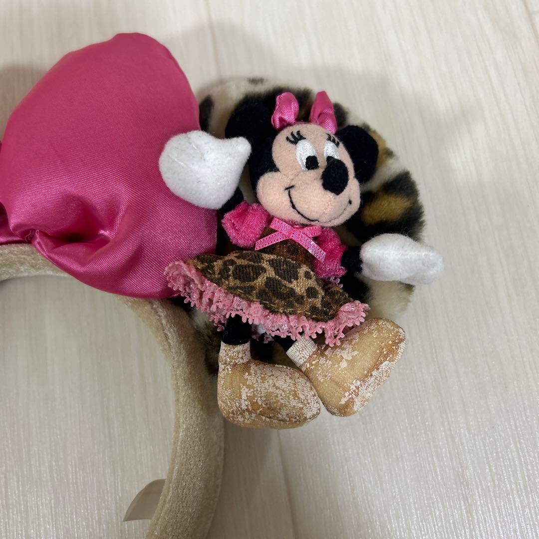 ミニーちゃん カチューシャ ヒョウ柄 豹柄 ディズニー - メルカリ