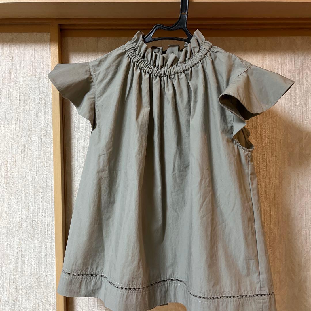 Girlish オリーブ色　フリル襟半袖ブラウス 楽天市場】ビッグカラーフリル付き半袖ブラウス レディース 女性