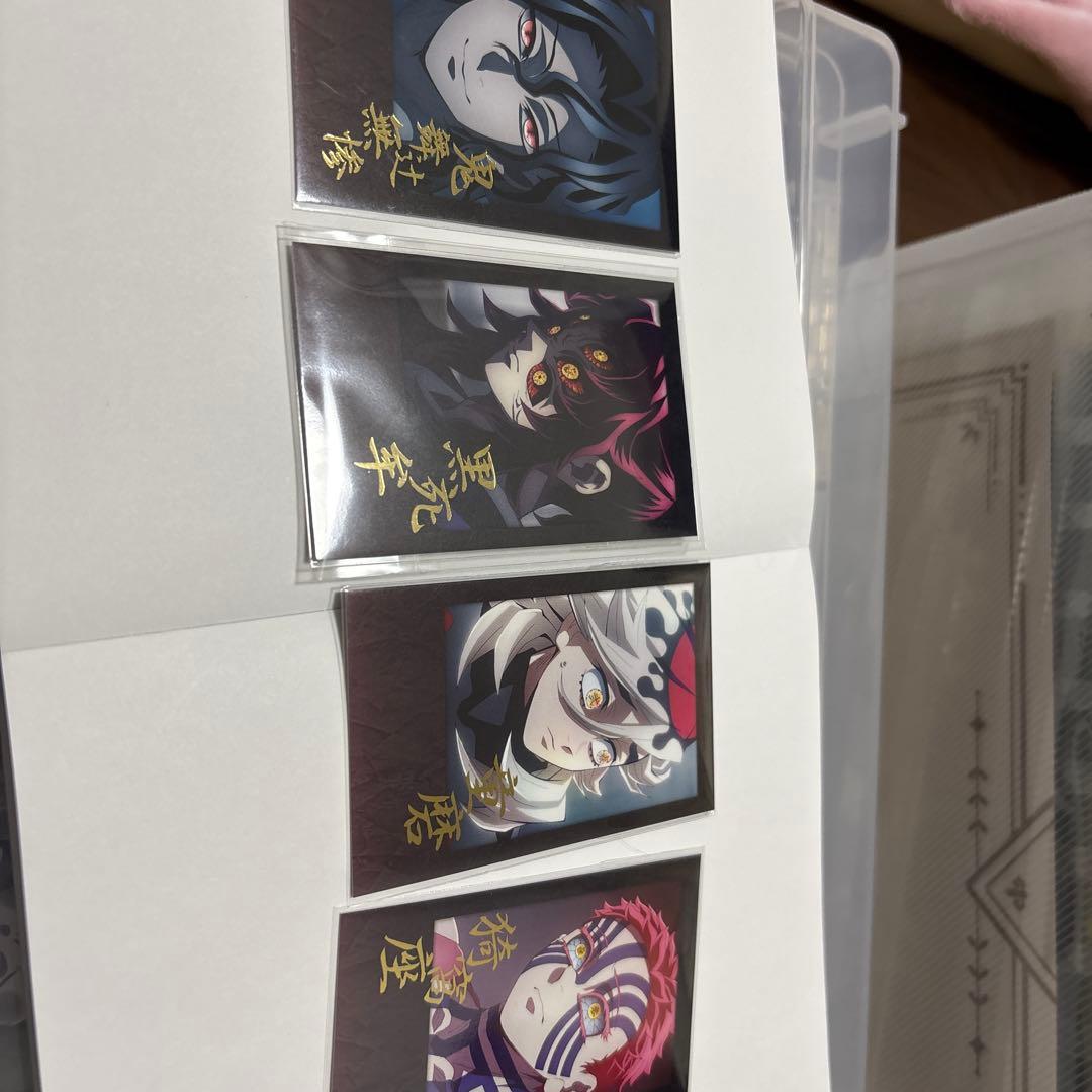 鬼滅の刃ufotable ダイニング箔押しチェキ無惨黒死牟童磨猗窩座 4点