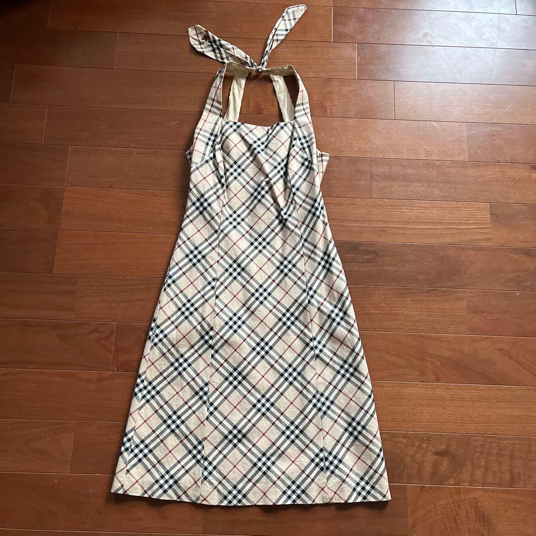 Burberry チェック柄 ノースリーブワンピース 38 BURBERRY BLUE LABEL（バーバリーブルーレーベル） ノースリーブ
