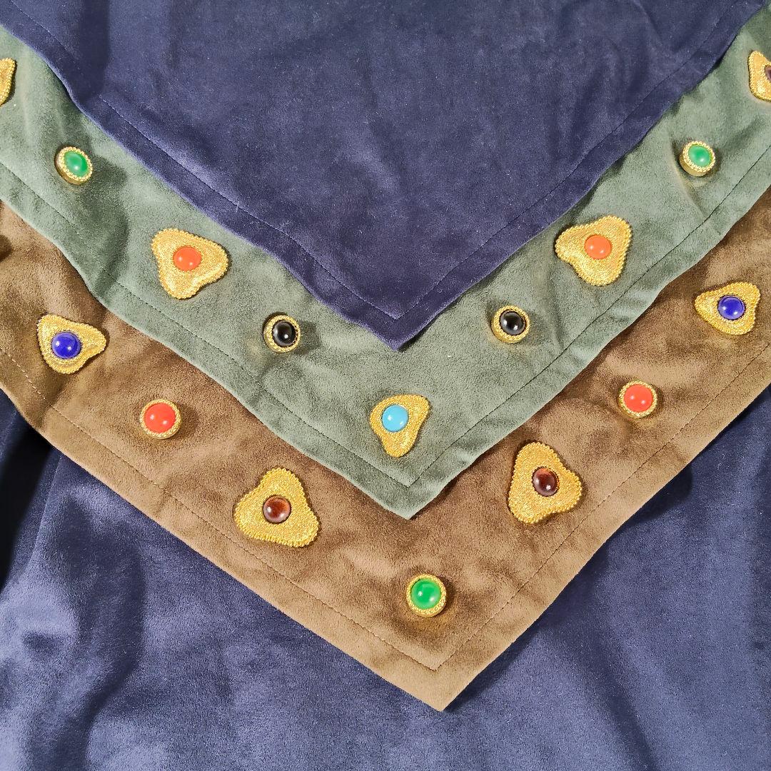 伊太利屋 ビジューコート ネイビー 個性的 11A2 肩パッド