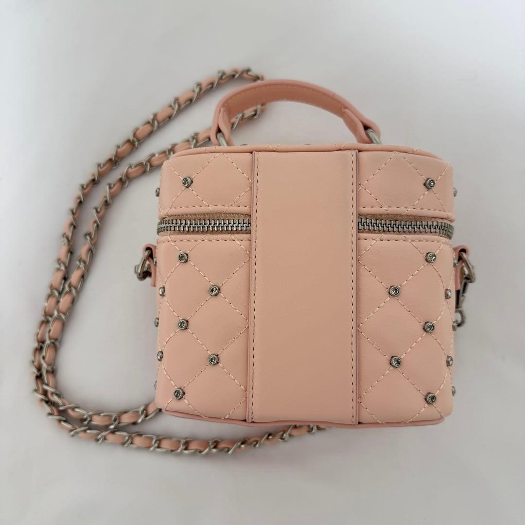 Darich キルティングビジュースクエアミニバッグ ピンク - メルカリ