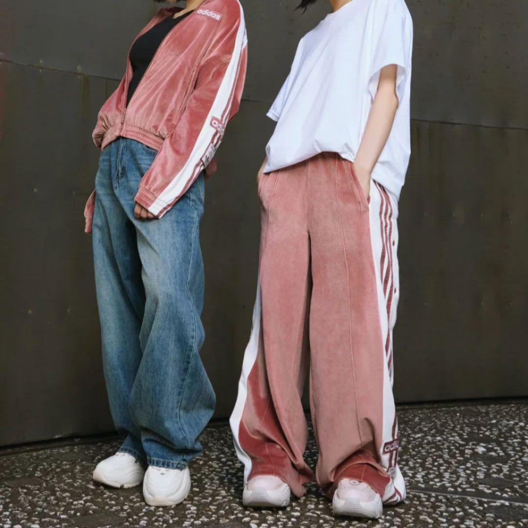 L アディダス アディブレイク ベロア トラックパンツ 重盛さとみ