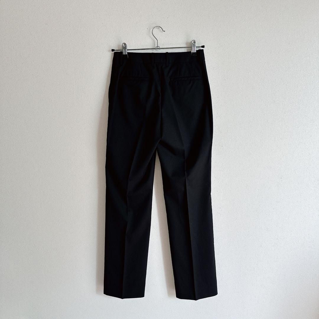 破格❤️美品❤️レディーススーツ❤️HILTON❤️ブラックストライプ❤️7号❤️パンツ