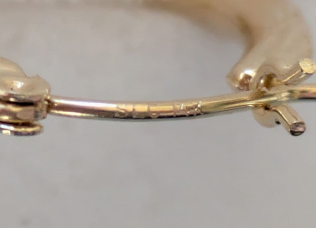 14K(14金 K14)刻印　1.81g　存在感のあるピアス