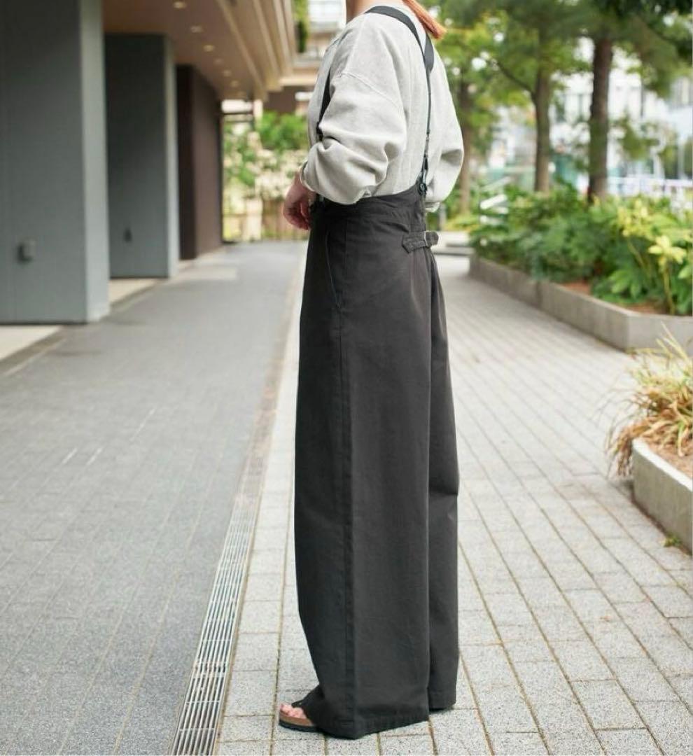新品・未使用【Spick ＆ Span】サスペンダー付きワーカーパンツ 36 黒