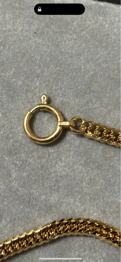 18金　k18 6面ダブル　喜平ネックレス　10.3g