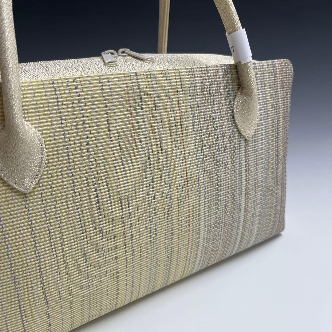 夏 新品未使用品 本塩沢紬 草木染 帯地使用 利休バッグ25067 - メルカリ