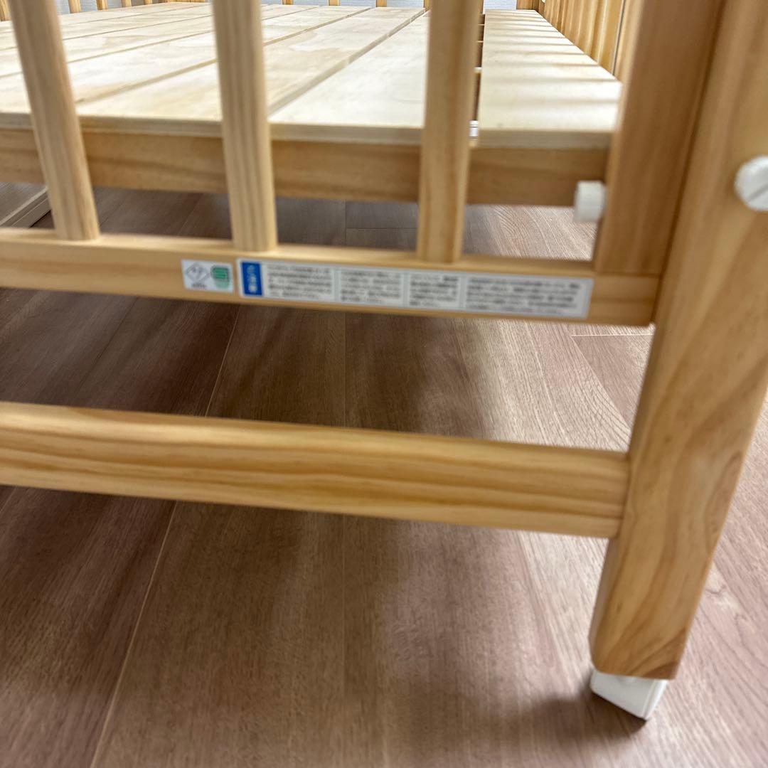 ベビーベッド トール Wオープン 大和屋 ナチュラル yamatoya - メルカリ