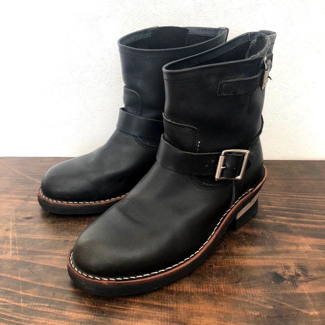 HAWKINS ホーキンス 牛革 レザー バイカー エンジニアブーツ 24cm