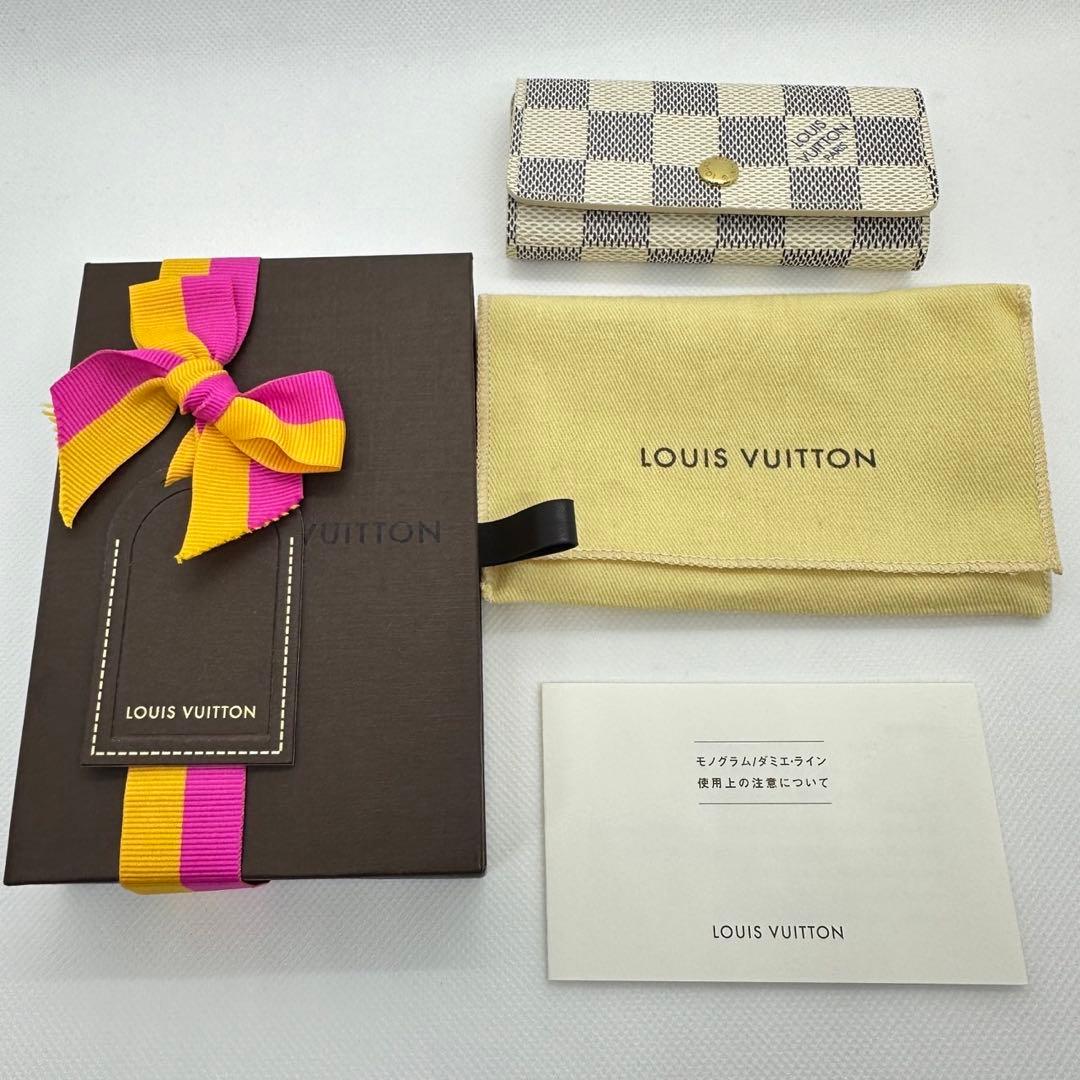 《未使用品》 ルイヴィトン ダミエ アズール ミュルティクレ4 キーケース