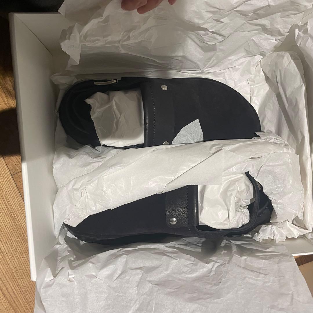 ジルサンダー サンダル 42 SUEDE REVERSED ブラック 厚底 黒 - メルカリ