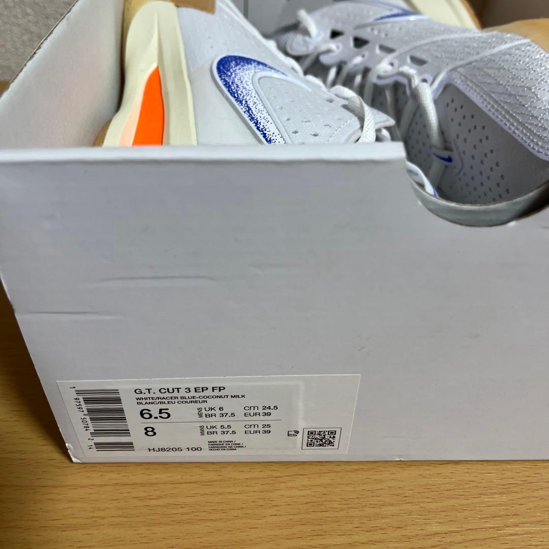 新品 NIKE AIR ZOOM G.T. CUT3 白 24.5cm