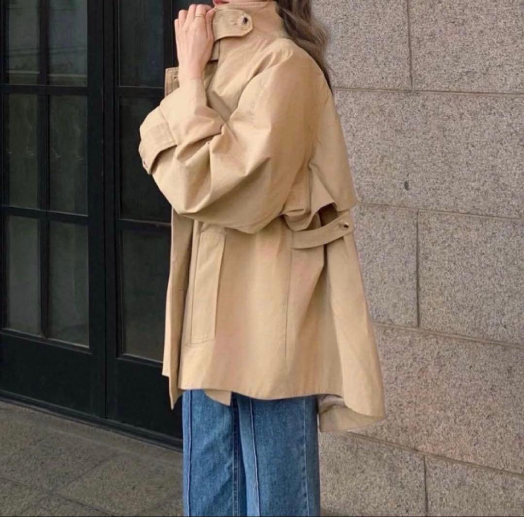 【Nalm. 】フリルハーフトレンチ 数量限定再入荷】reversible frill half trench | Nalm.