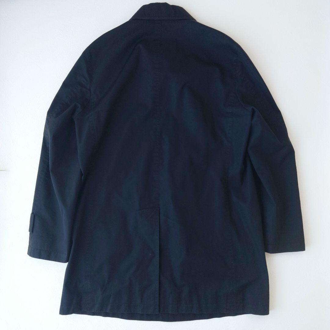 バーバリー ステンカラーコート ノバチェック ブラック M 比翼仕立て