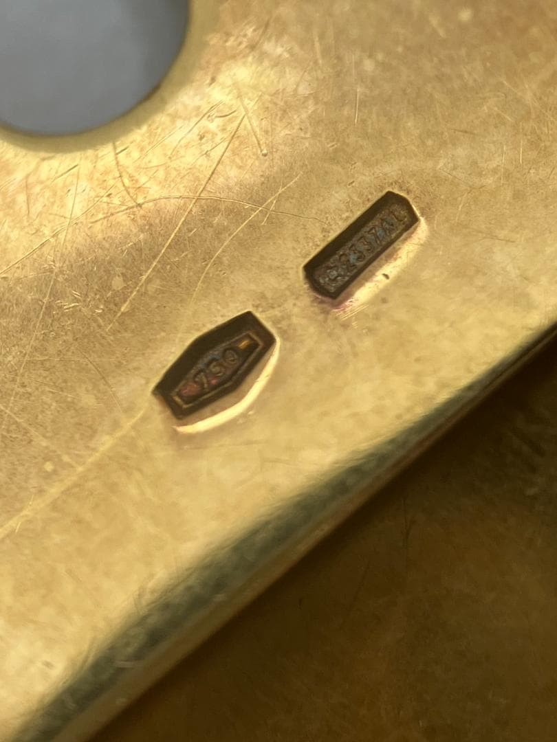 K18 ブルガリ　金無垢　マネークリップ 750刻印　希少　レア　16.8g