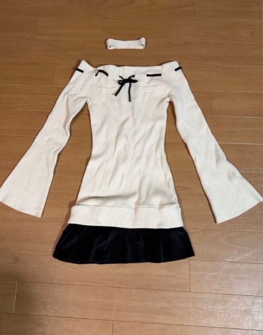 andmary Lilian ribbon mini dress - メルカリ