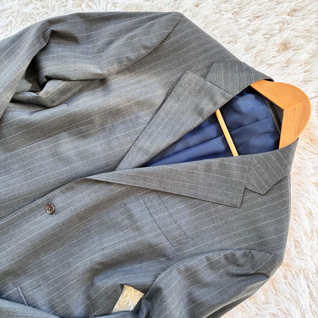 美品】最高級 ロロピアーナ生地 オーダースーツ セットアップ ストライプ