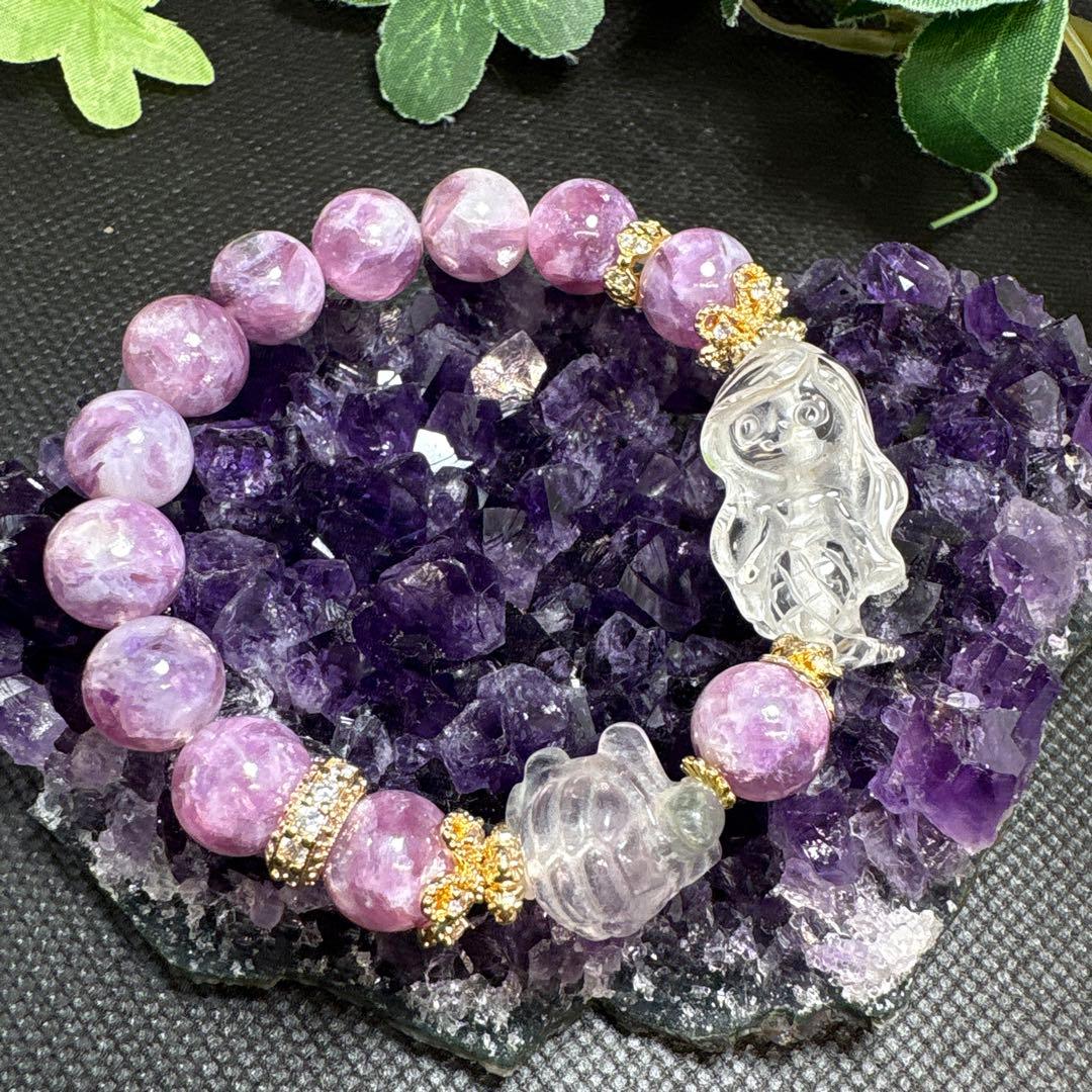 ＊泉澄＆まえまえ様＊水晶　龍神彫り　フローライト　回紋珠　モリオン