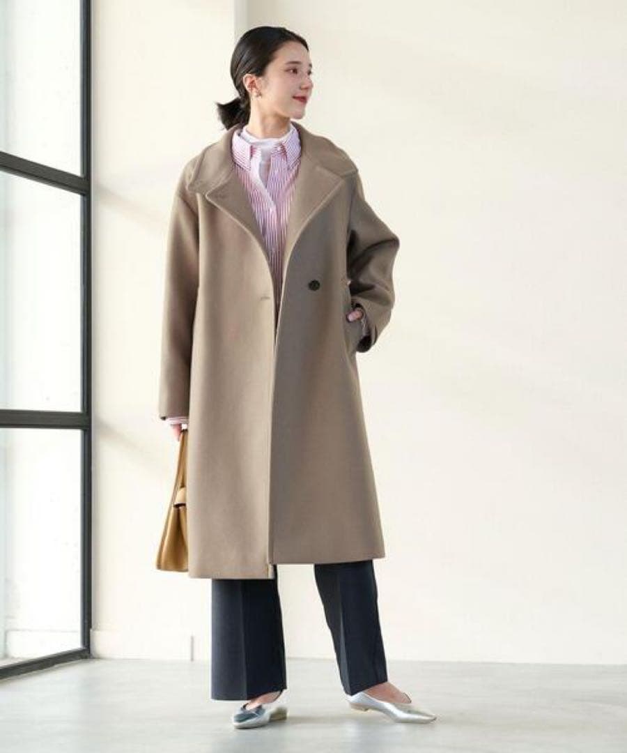 green label relaxing メルトンスタンドカラーコート - メルカリ