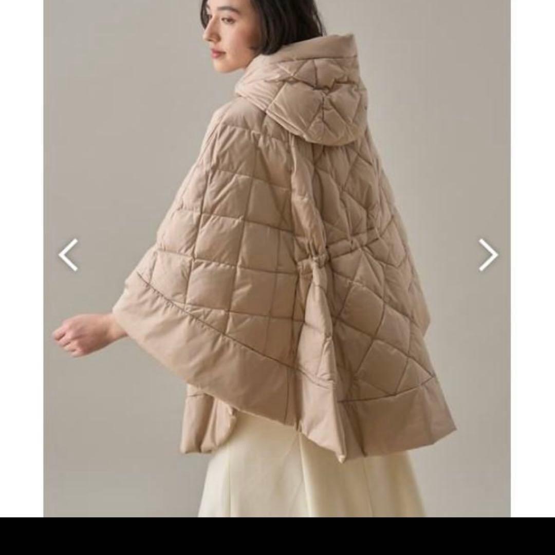 アナイANAYI キルティングフードダウンポンチョ ケープ - メルカリ