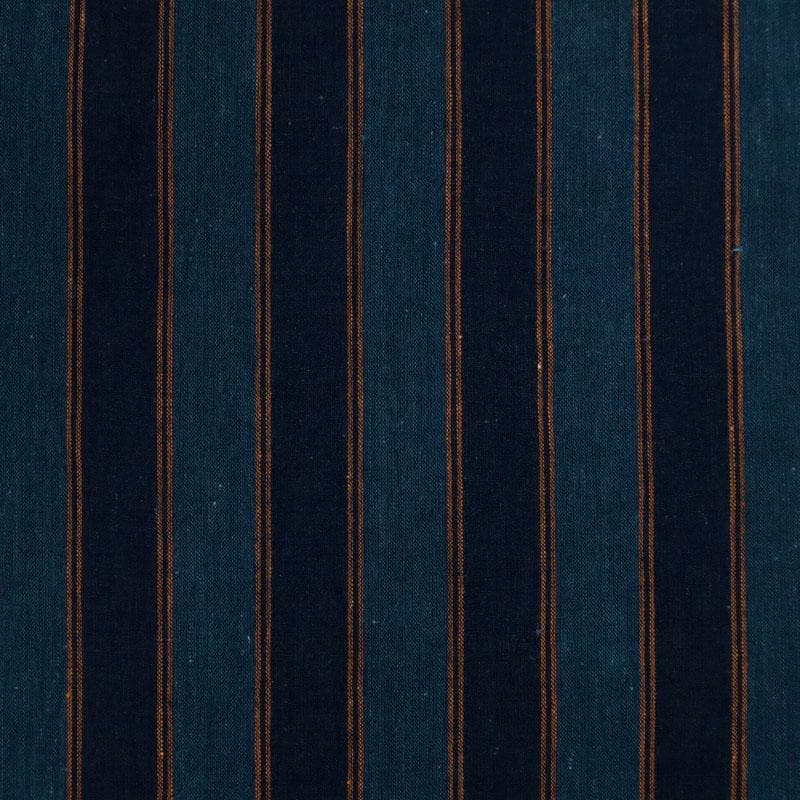 《反物■小千谷綿麻ちぢみ■本藍染■小紋◆シンプル縞模様◆夏着物◆反24-75》