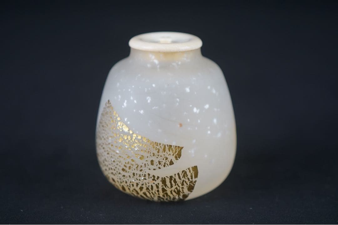 平井依 硝子茶入 共箱 仕覆付 茶道具 本物保証