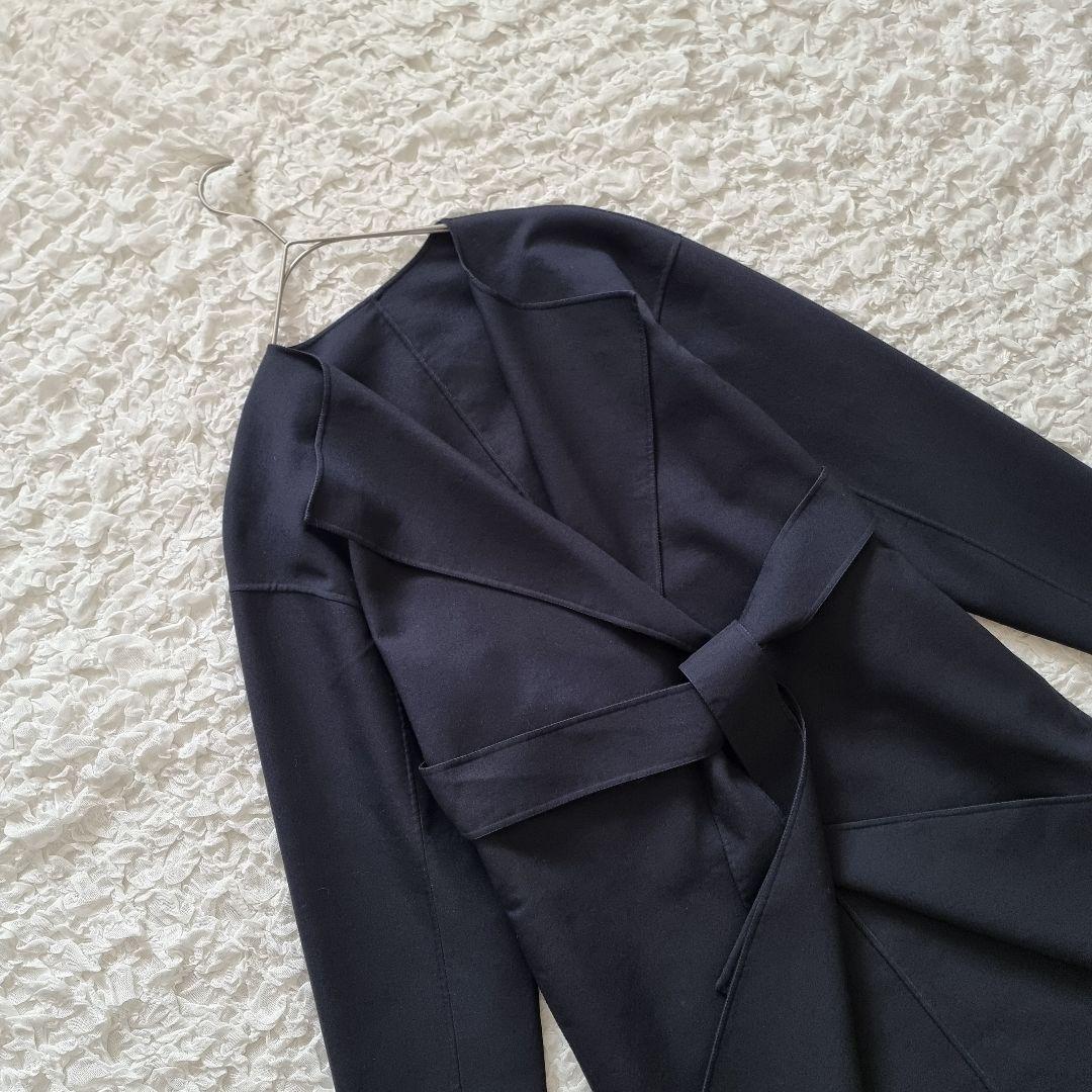 エストネーション ダブルフェイスリバーコート ベルト付 ロング