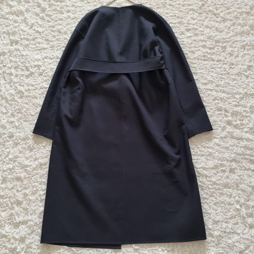 エストネーション ダブルフェイスリバーコート ベルト付 ロング