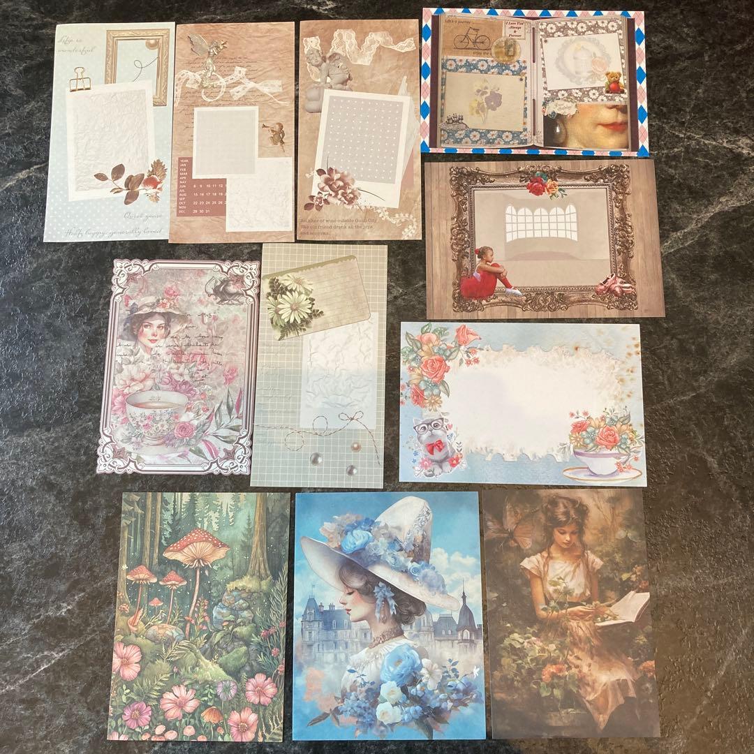 可愛い厳選！】コラージュ素材 M18 まとめ売り おすそ分け シール