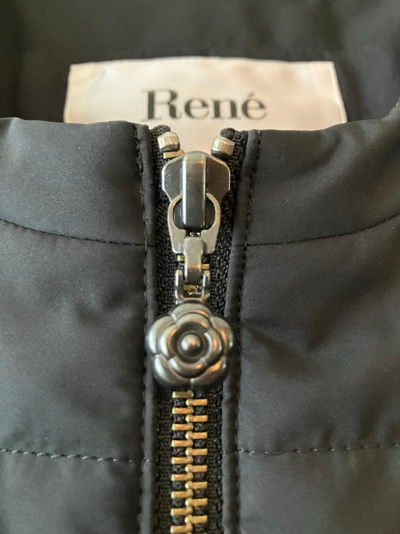 René ルネ 中綿 キルティング Aライン ロングコート ブラック - メルカリ