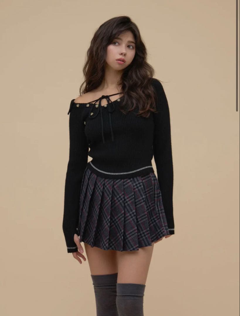 Anita button knit tops andmary - メルカリ