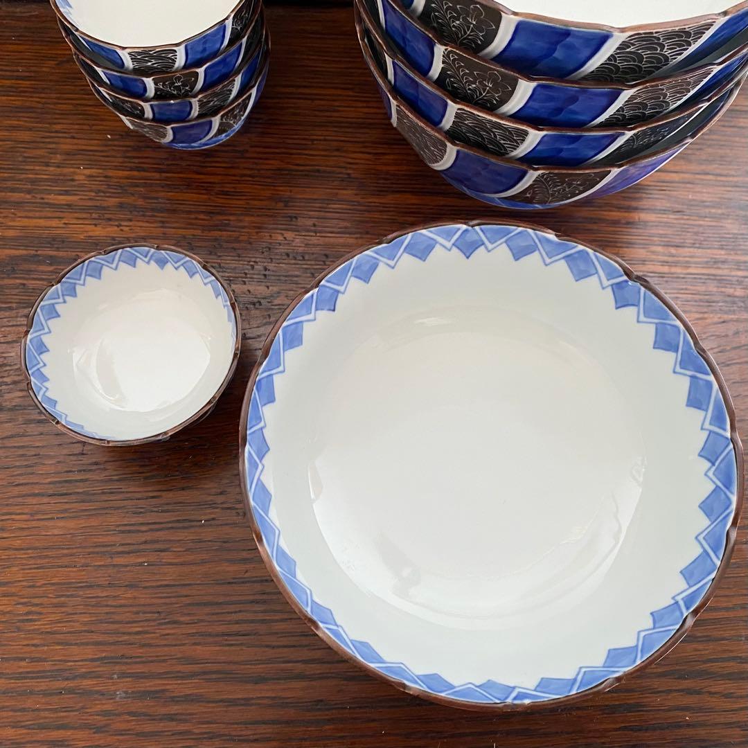 其泉 銀呉須手 中鉢小鉢10点セット