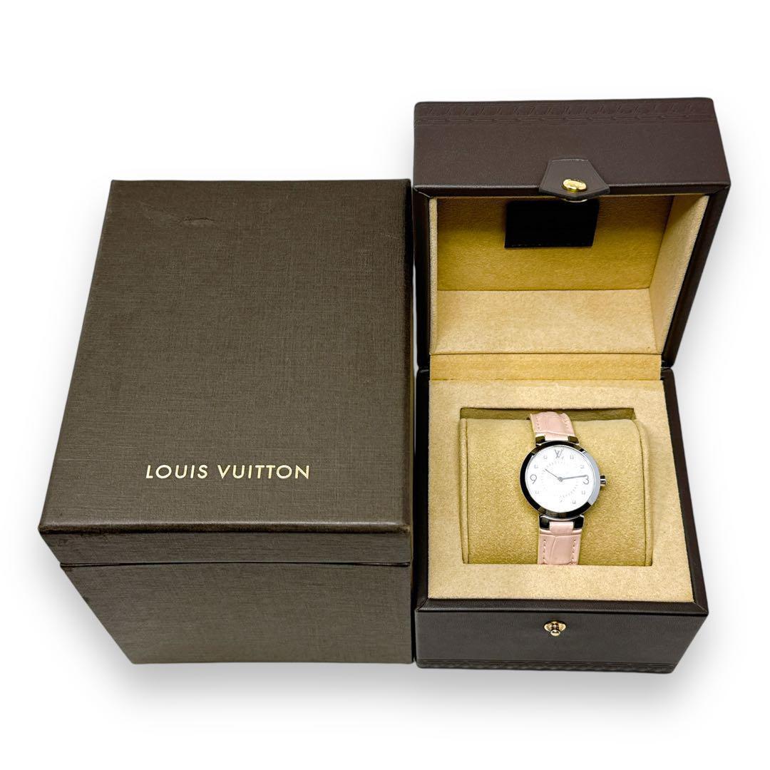 ルイヴィトン タンブール スリム Q12MG ダイヤ クォーツ レディース