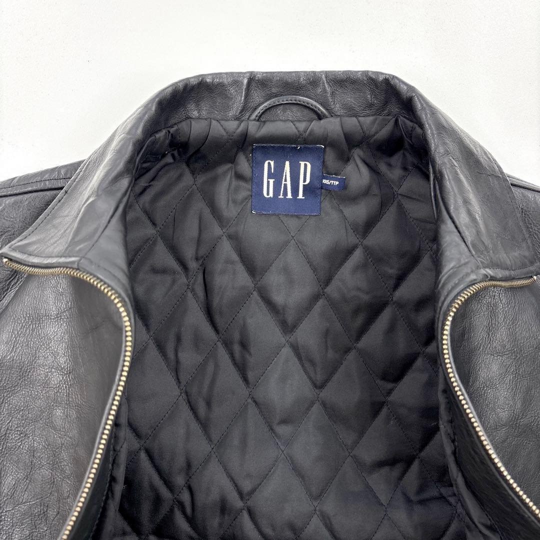 希少y2k OLD GAP レザージャケット フルクローズジップ メンズS相当