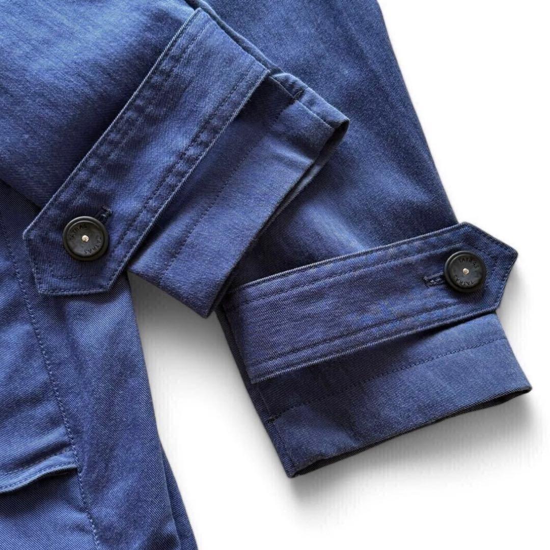 TATRAS タトラス トレンチコート 袖ロゴワッペン ネイビーブルー 02 M