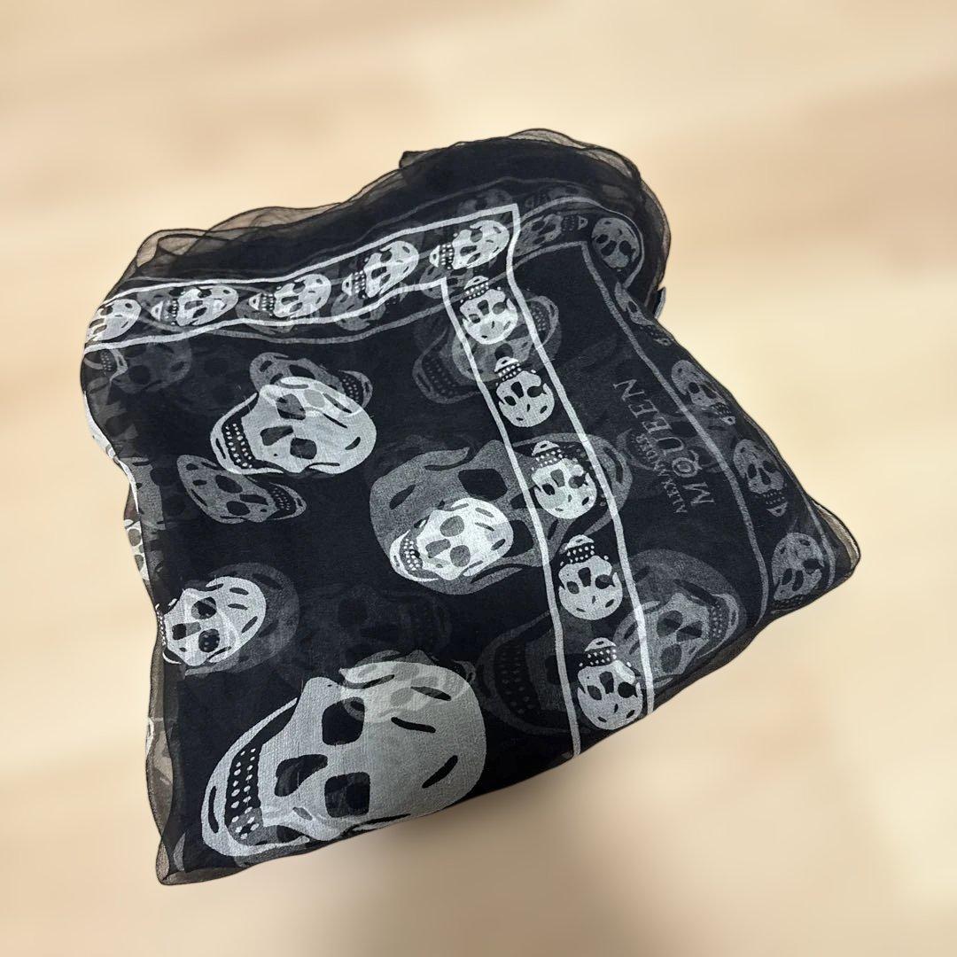 ALEXANDER McQUEEN マックイーン スカル スカーフ ストール - メルカリ