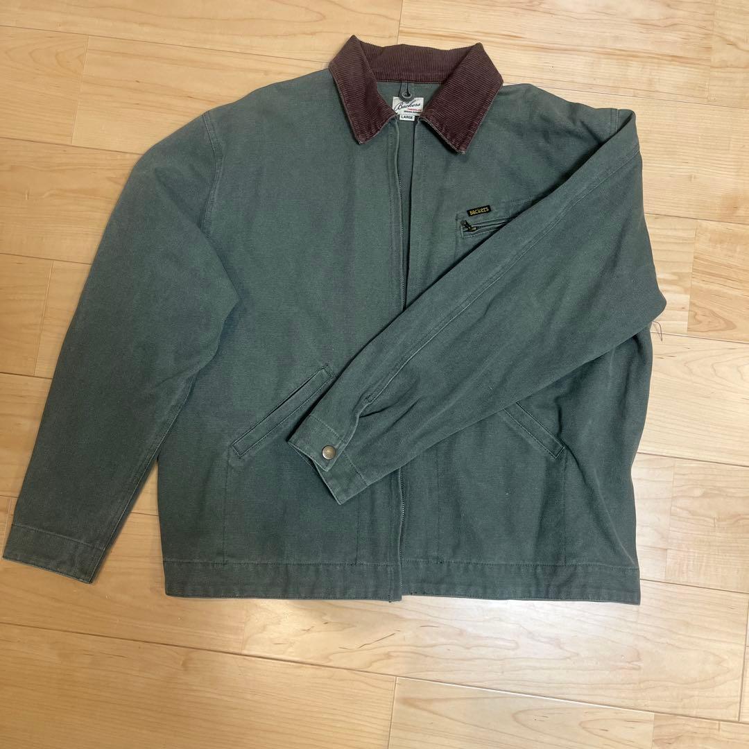 Backers グリーン　ジャケット Lサイズ 2色展開】「Backers」刺繍入り ジャケット「MOULIN BLUE」 グリーン