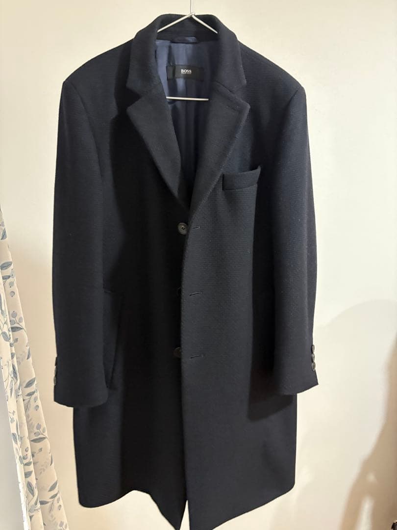 ヒューゴボス コート ネイビー サイズUK48/US38R 日本サイズL相当 アウトレット】【ラスト1点】BOSS HUGOBOSS ボスヒューゴボス シングル