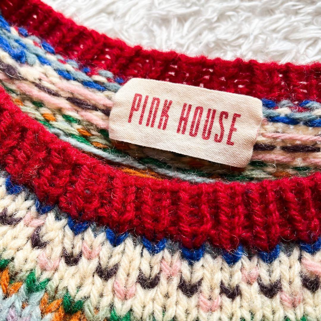 PINK HOUSE ピンクハウス ウールニット お花 フラワー 希少 - メルカリ
