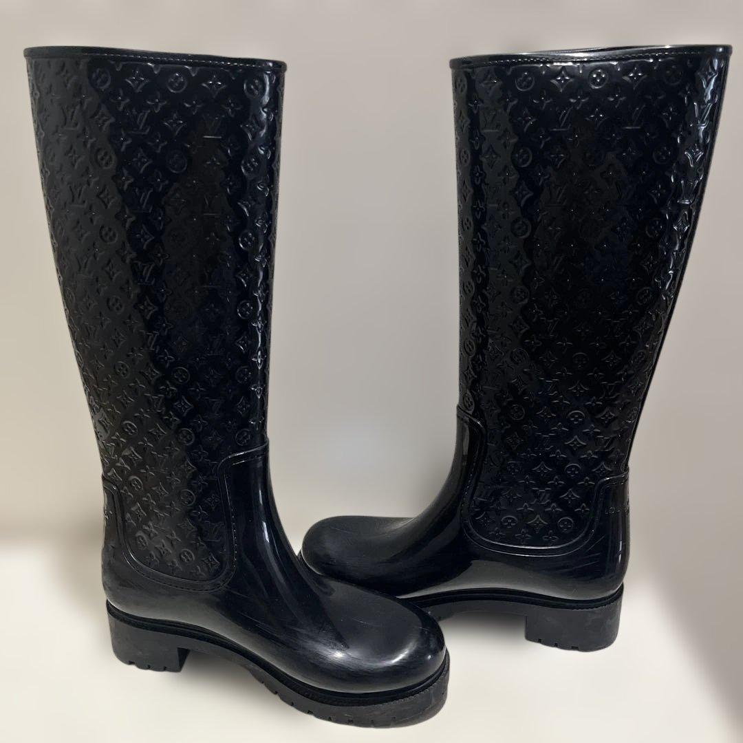 Louis Vuitton ブラック 長靴 36 - メルカリ