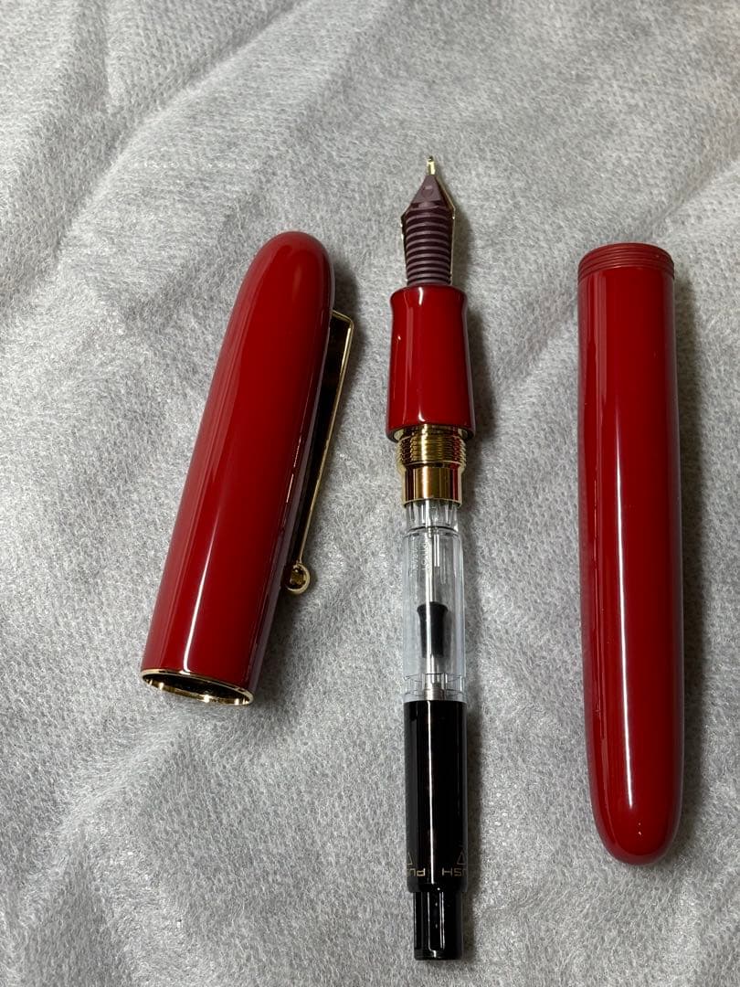 Namiki 赤 万年筆 木箱付き ペン先20号のB（太字） - メルカリ